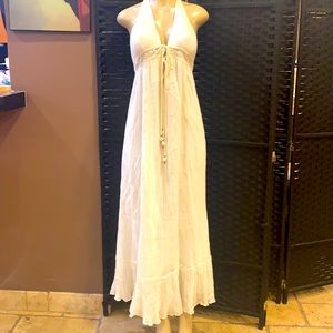 Nwt Miguelina Glenda white crinkle Gauze dress size M